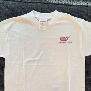 Vineyard Vines white Tee with Pink Whale Emblem- New, without tags